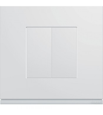 Interrupteur + Poussoir Gallery complet Blanc-Hager-CH2080-IM#38875