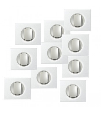 10 interrupteurs va et vient Céliane Porcelaine Songe blanche complets-Legrand-NC1504P-IM#38986