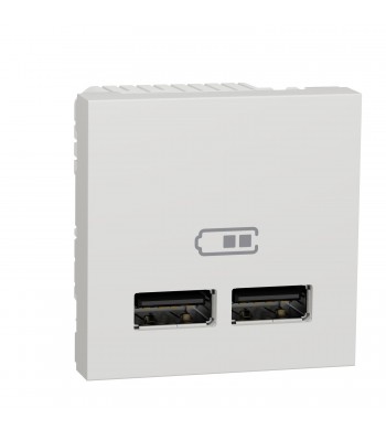 Double chargeur USB type A Unica Blanc-Schneider Electric-NU341818-IM#39046