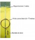 Piquet de terre 1 m + Barrette + Câble (5m)