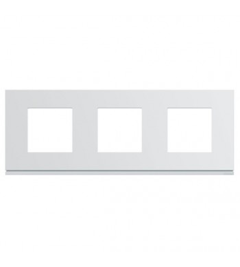 Plaque Gallery 3 postes horizontaux Pure Blanc-Hager-WXP0013-IM#39723