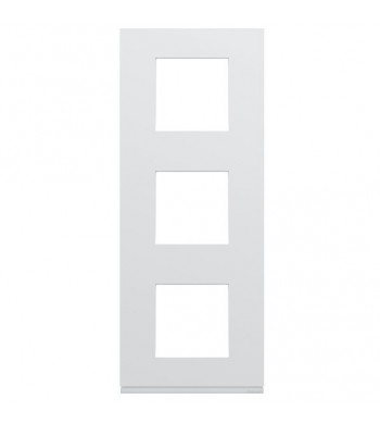 Plaque Gallery 3 postes verticaux Pure Blanc-Hager-WXP0043-IM#39724
