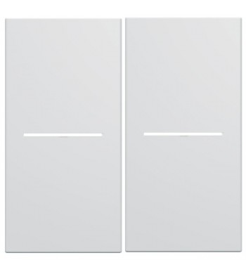 Enjoliveurs double interrupteur à voyant Gallery blanc pure-Hager-WXD011BD-IM#39752