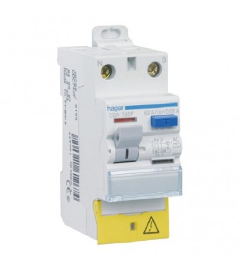 Interrupteur différentiel 63 Amp - 30 mA - type A-Hager-HDA765F-IM#39814
