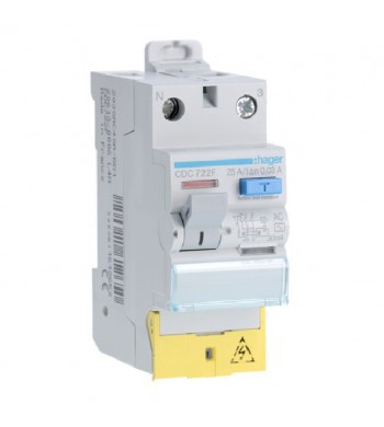 Interrupteur différentiel 25 Amp - 30mA - type AC-Hager-HDC722F-IM#39815