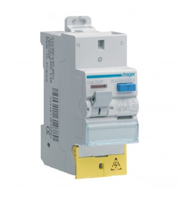 Interrupteur différentiel 25 Amp - 30 mA - type AC (Auto)-Hager-CDS722F-IM#39818