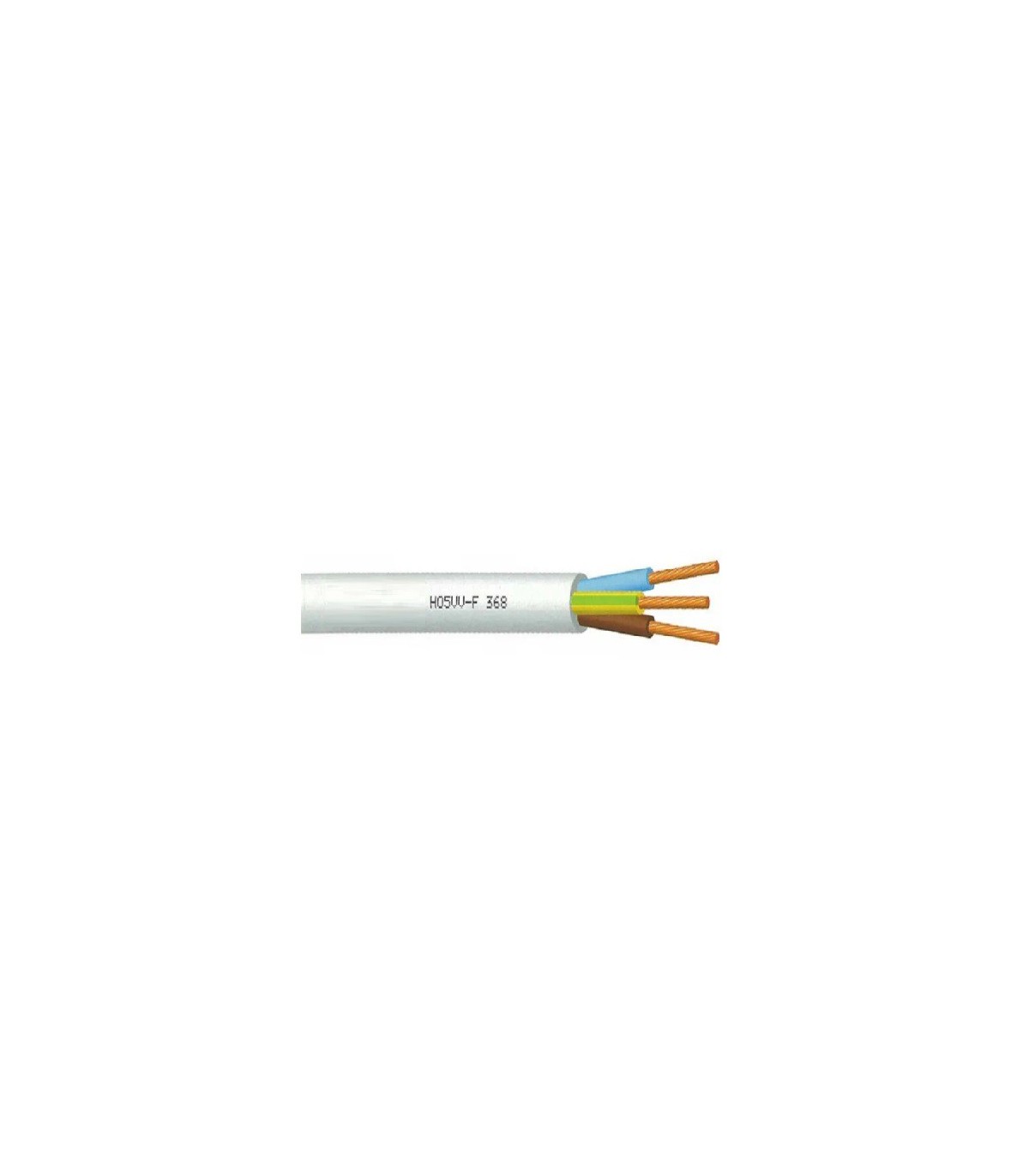 Câble Souple Ou Rigide Norme EPS VVF3G1.5 | Câble souple Blanc 3G1.5 VVF - 50m