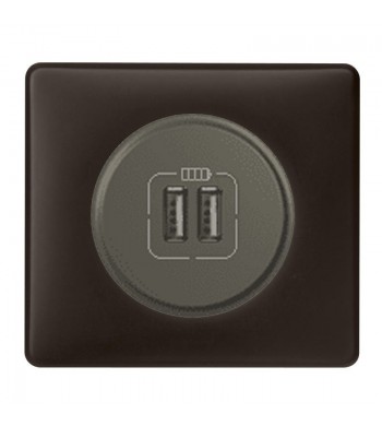 Double chargeur USB Céliane Basalte Graphite-Legrand-NC4091G-IM#40165