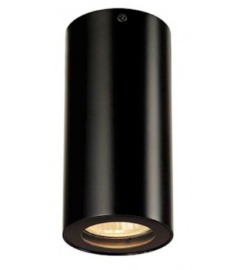 Spot Cylindrique en saillie Noir mat-SLV-151810-IM#40299