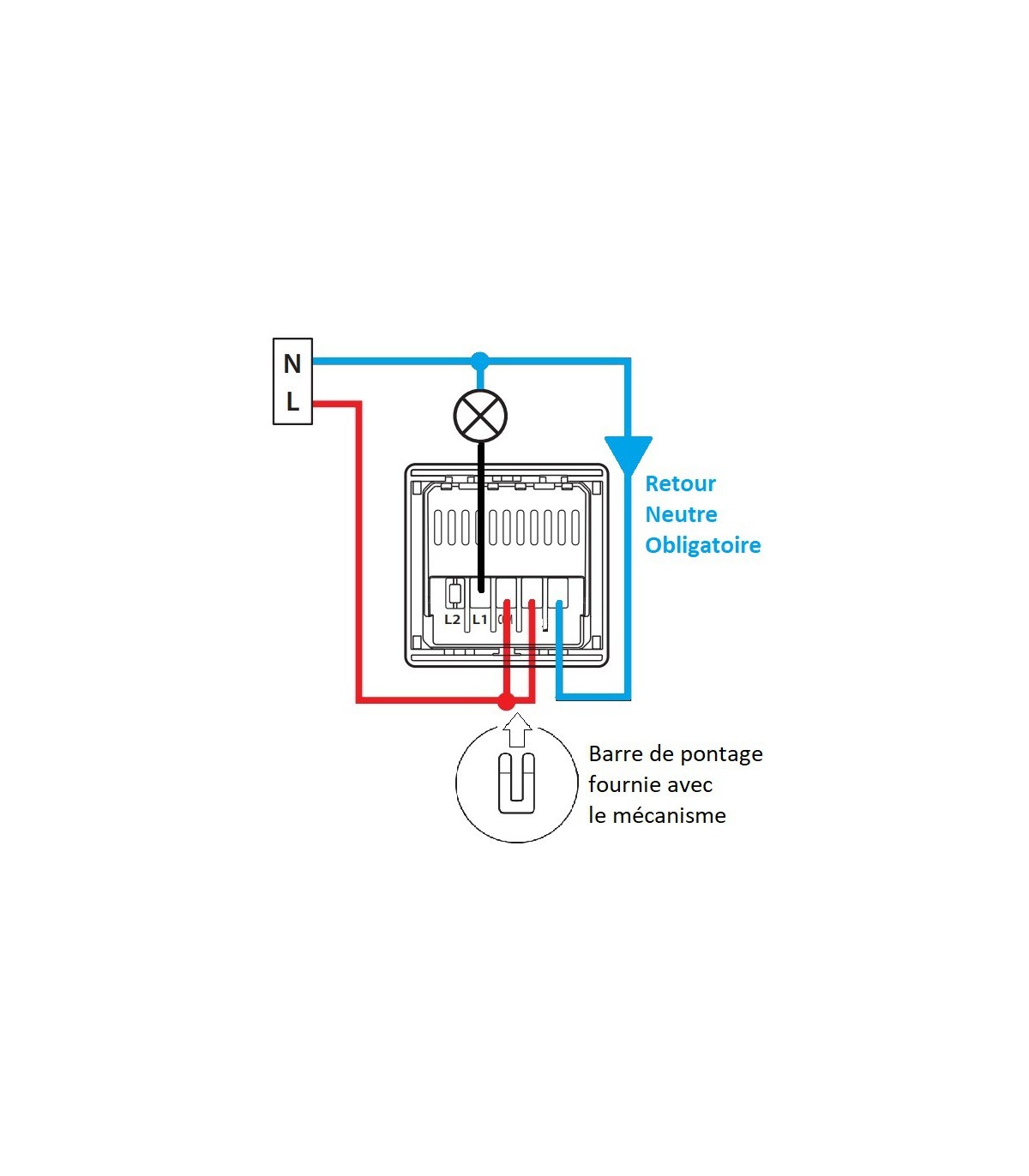 Interrupteur tactile port de contact sec Zigbee Réinitialisation de ligne  neutre et sous tension 1 bouton /1 voie Champagne