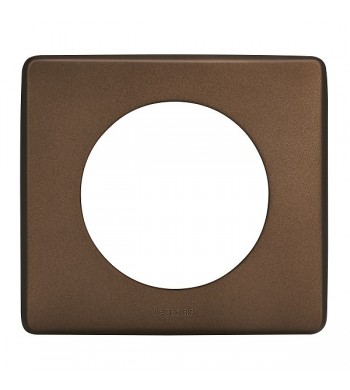 Plaque 1 poste Céliane Satin Bronze-Legrand-066791-IM#40717