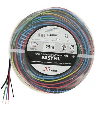 EASYFIL 3H07 V-U de NEXANS (3 x 1.5 mm² - 25 mètres)-Nexans-Easyfil1.5_25m-IM#40744
