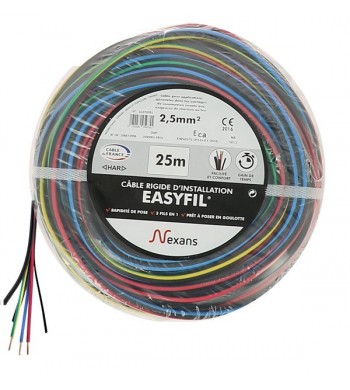 EASYFIL 3H07 V-U de NEXANS (3 x 2.5 mm² - 25 mètres)