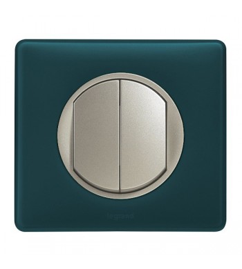 Double bouton poussoir Céliane Bleu-Vert-Legrand-NC5104T-IM#40761
