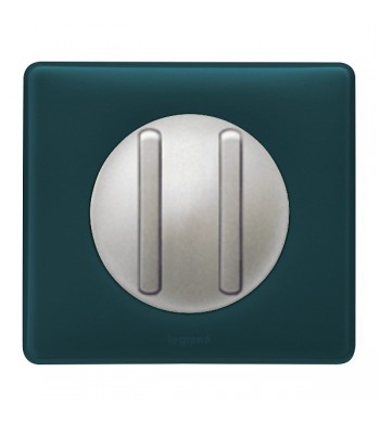 Double bouton poussoir Doigt étroit Céliane Bleu-Vert-Legrand-NC5115T-IM#40762