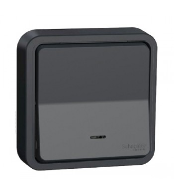 Mureva Styl Poussoir Lumineux Anthracite Encastré