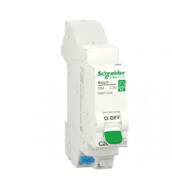 Disjoncteur embrochable 20A, Phase-Neutre, Courbe C -Schneider Electric-R9EFC620-IM#41076