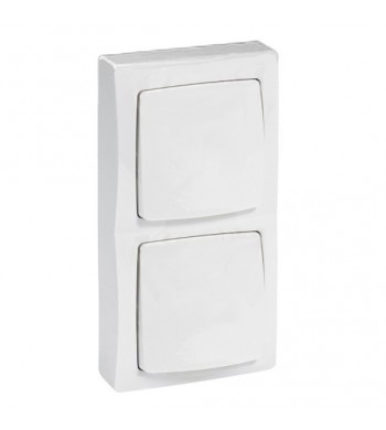 Double Interrupteur 2 postes vertical saillie-Legrand-C3460-IM#41106