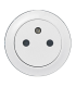 Enjoliveur pour prise de courant affleurante (Surface) Céliane Blanc