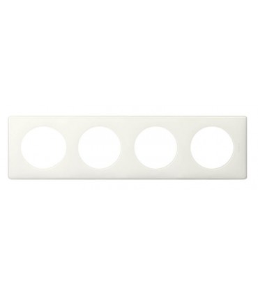 Plaque Céliane 4 postes Blanc - entraxe 71mm-Legrand-066634-IM#41692