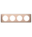 Plaque Céliane Métal 4 postes Copper, entraxe 71mm