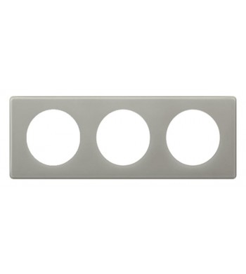 Plaque Céliane 3 postes Gris Perle entraxe 71mm-Legrand-066603-IM#41726