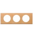 Plaque Céliane 3 postes Bois Erable entraxe 71mm