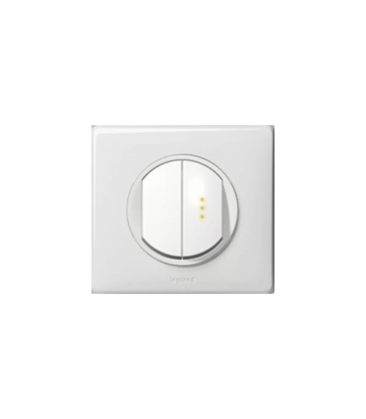 Interrupteur Avec Voyant Temoin Legrand Legrand NC3500 | Double interrupteur Céliane - 1 Avec Voyant témoin 1  normal - blanc complet