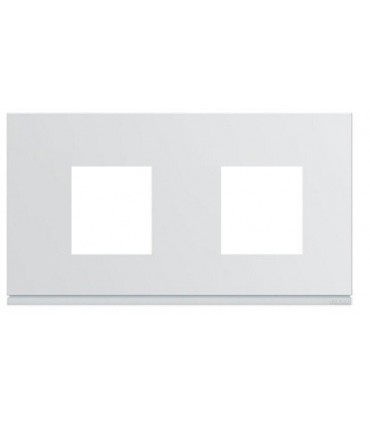 Plaque Gallery 2 postes horizontaux Pure Blanc-Hager-WXP0012-IM#41971