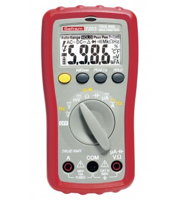 Multimètre numérique - tension, fréquence, capacité, résistance, courant AC/DC-SEFRAM-SEFRAM 7203-IM#42074