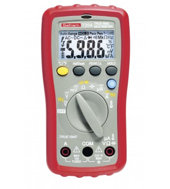 Multimètre numérique - tension, fréquence, capacité, résistance, courant AC/DC, température-SEFRAM-SEFRAM 7204-IM#42075