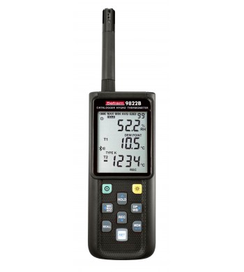 Hygro-thermomètre portable bluetooth - Thermocouple K,J,E,T,N,R,S.Humidité 0 à 100%.-SEFRAM-SEFRAM9822B-IM#42146