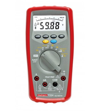 Multimètre numérique TRMS AC+DC - 6000 pts et bargraph - précision 0,09%-SEFRAM-SEFRAM 7334-IM#42279