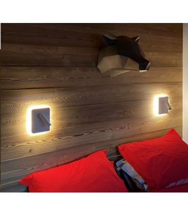 Une tête de lit avec appliques intégrées - Espaces au Singulier