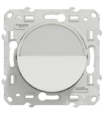 Bouton poussoir porte étiquette Odace Styl Blanc-Schneider Electric-S520266-IM#43418