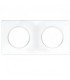 Plaque de finition pour prise et interrupteur - 2 postes - blanc-Eur'ohm-60297-IM#43629