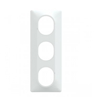 Plaque 3 postes Blanc Vertical | Ovalis-Schneider Electric-S320726-IM#43674