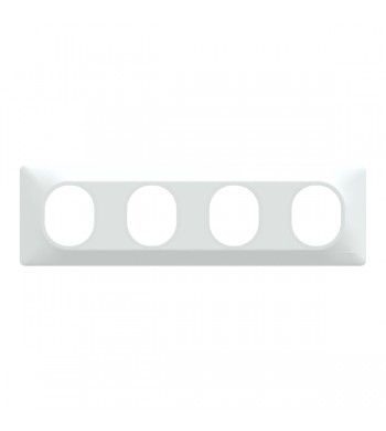Plaque 4 postes Blanc Horizontal | Ovalis-Schneider Electric-S320708-IM#43675