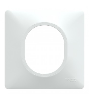 Plaque 1 poste Blanc | Ovalis-Schneider Electric-S320702-IM#43677