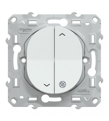 Interrupteur 2 boutons Volet Roulant Blanc Antibactérien | Ovalis-Schneider Electric-S300208-IM#43700