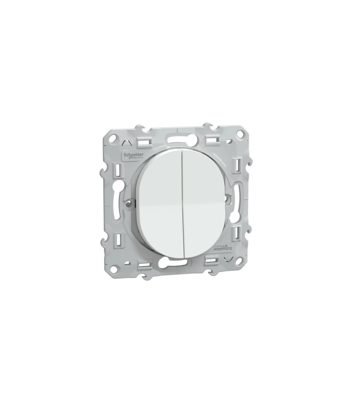 Bouton Poussoir Va Et Vient Schneider S320285 | Combinaison Interrupteur Va et Vient + Bouton Poussoir Blanc | Ovalis
