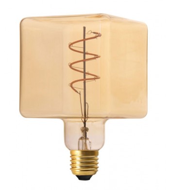 Ampoule LED décorative Cube Ambrée E27 3,5W variable - Blanc Chaud-ARIC Luminaire éclairage-20111-IM#44447