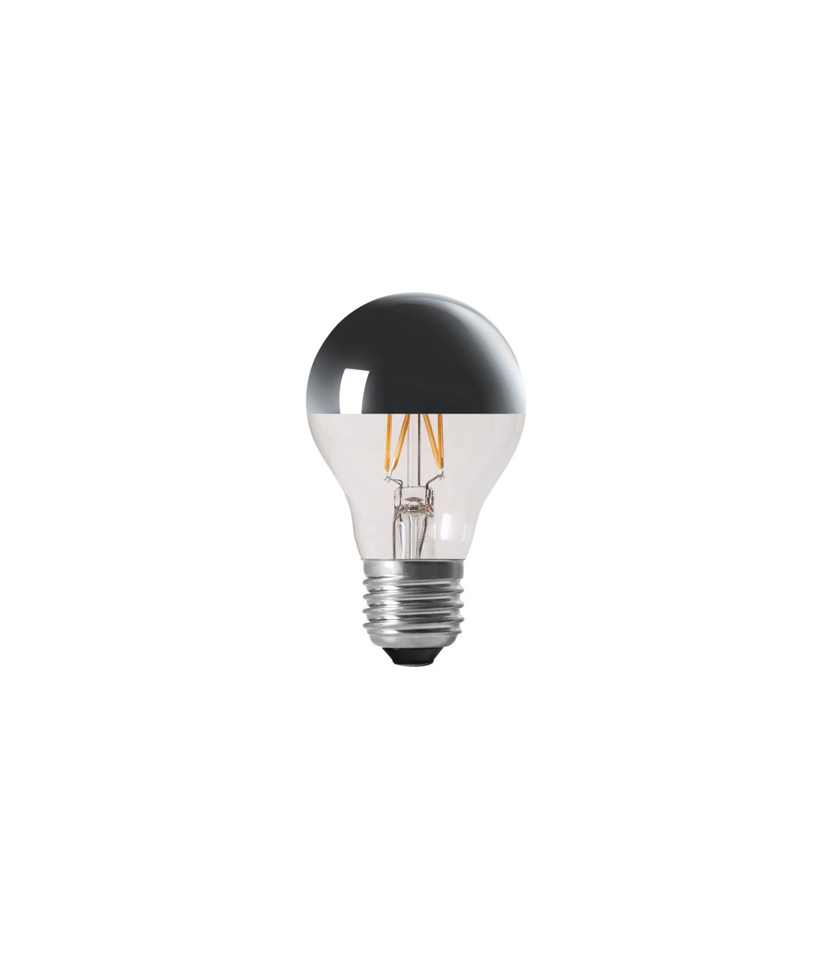 ARIC 20118  Ampoule LED A60 décorative Calotte argentée E27 4,1W variable  - Blanc Chaud