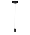 Suspension noir mat style rétro pour ampoule E27 | Epoque