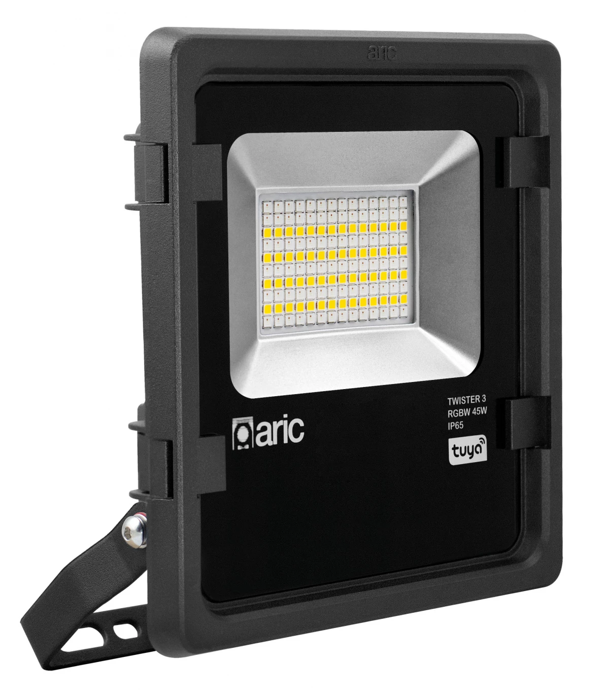 ARIC 51319, Projecteur extérieur connecté noir IP65 LED 45W RGB-W