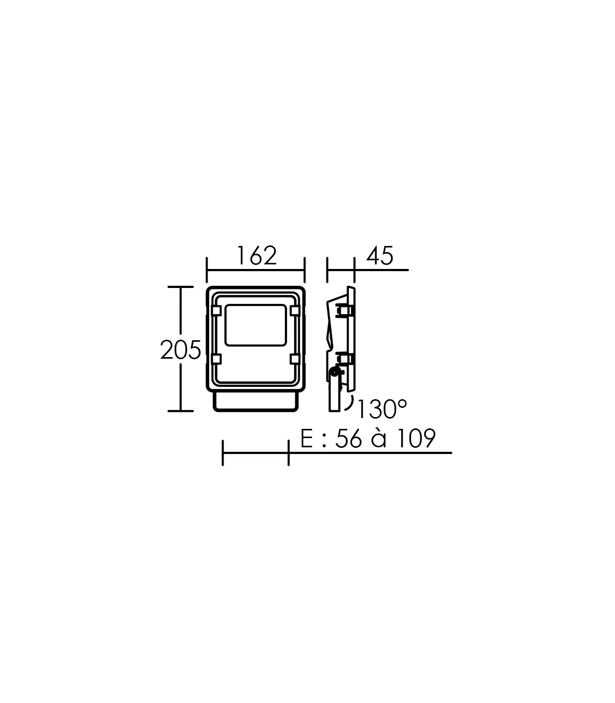 50838 - ARIC] Projecteur extérieur LED gris Twister 3 - 4000K - LED intégrée