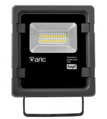 Projecteur extérieur connecté noir IP65 LED 25W RGB-W | TWISTER 3 TUYA-ARIC Luminaire éclairage-51318-IM#44938