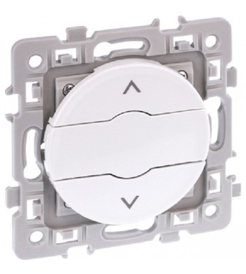 Bouton poussoir position momentanée pour volet roulant - blanc-Eur'ohm-60205-IM#45066