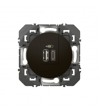 Mécanisme chargeur double USB Type A+C Dooxie Noir-Legrand-600549-IM#45112