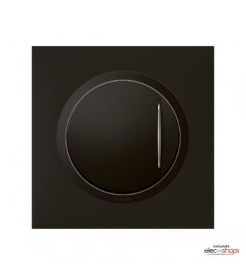 Interrupteur va/vient à voyant lumineux Dooxie noir - complet-Legrand-DC600211-IM#45174